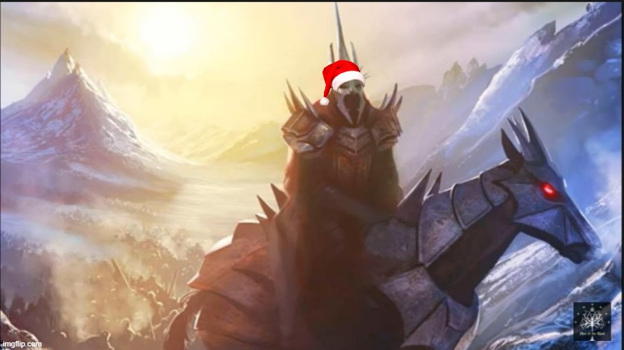 witch king christmas | image tagged in lord of the rings,christmas | made w/ Imgflip meme maker