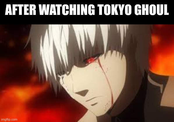 Tokyo Ghoul | AFTER WATCHING TOKYO GHOUL | image tagged in tokyo ghoul | made w/ Imgflip meme maker