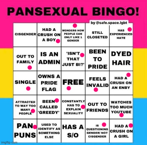 owo | image tagged in pansexual bingo | made w/ Imgflip meme maker
