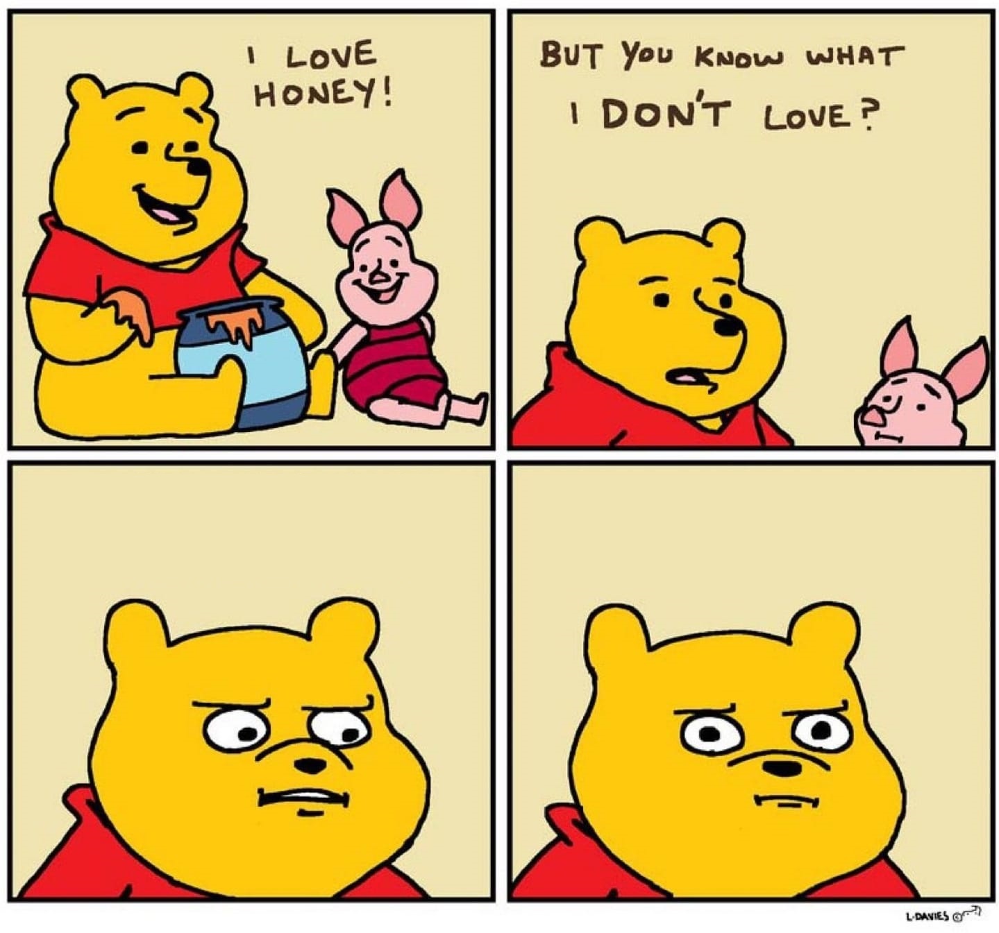Winnie the Pooh dont like Blank Meme Template