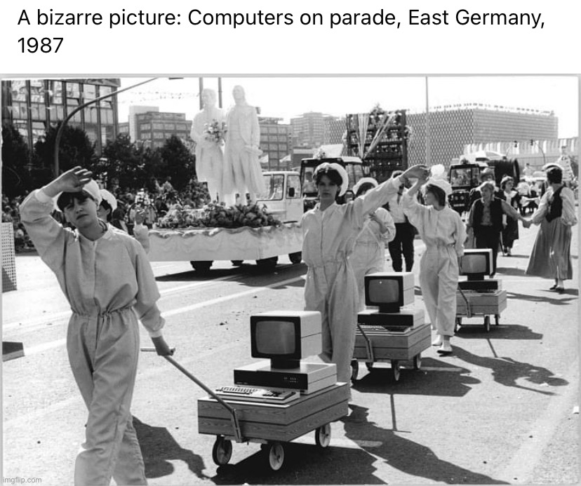 Computers on parade | image tagged in computers on parade | made w/ Imgflip meme maker