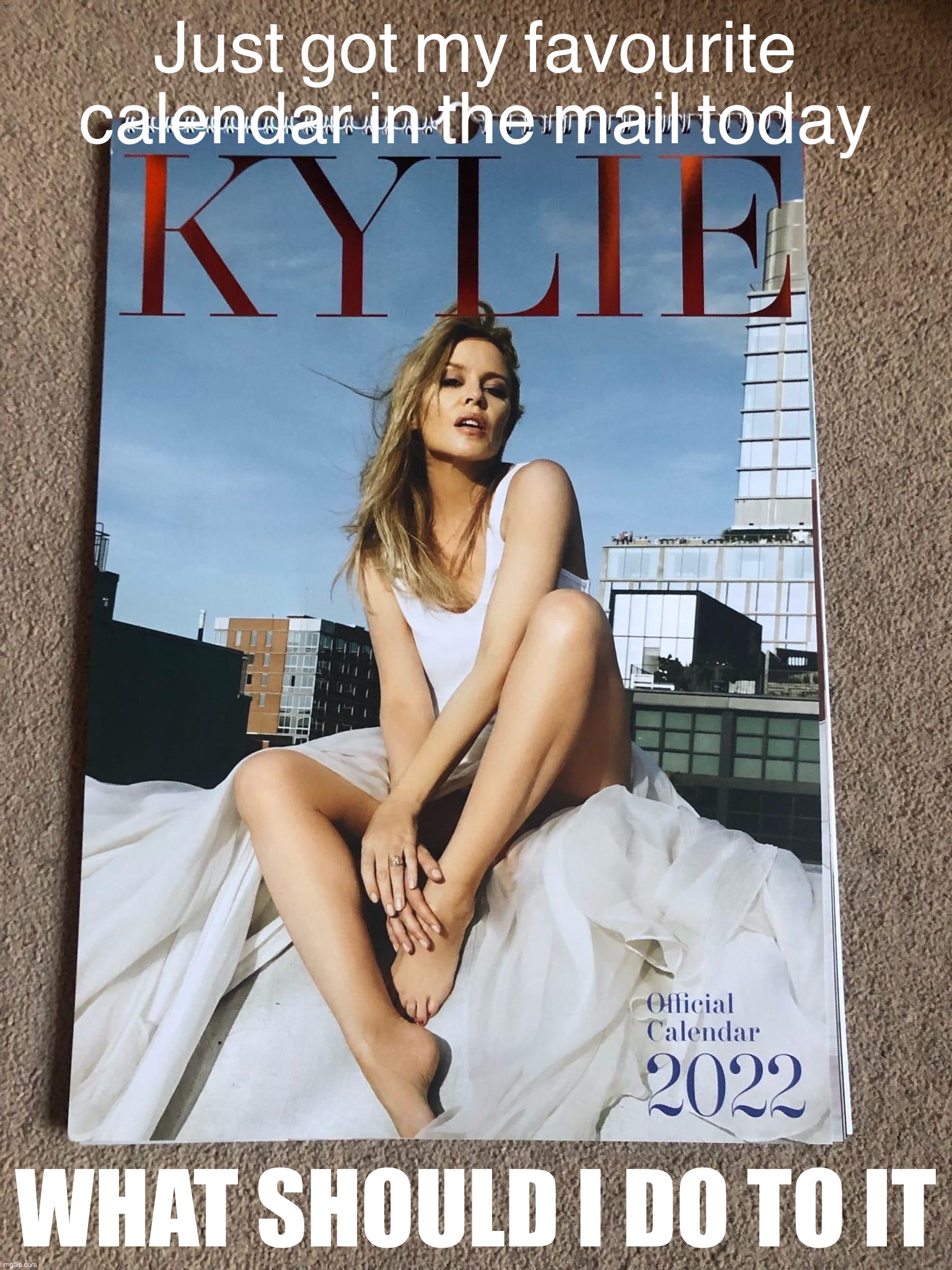 • Wrong answers only • | Just got my favourite calendar in the mail today; WHAT SHOULD I DO TO IT | image tagged in what,should,i,do,to,it | made w/ Imgflip meme maker