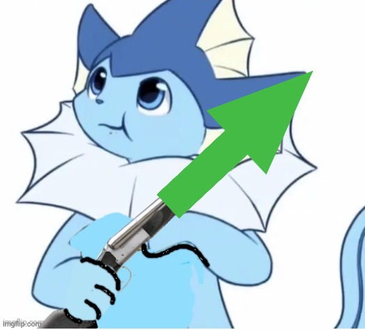 Vaporeon with gun | image tagged in vaporeon with gun | made w/ Imgflip meme maker