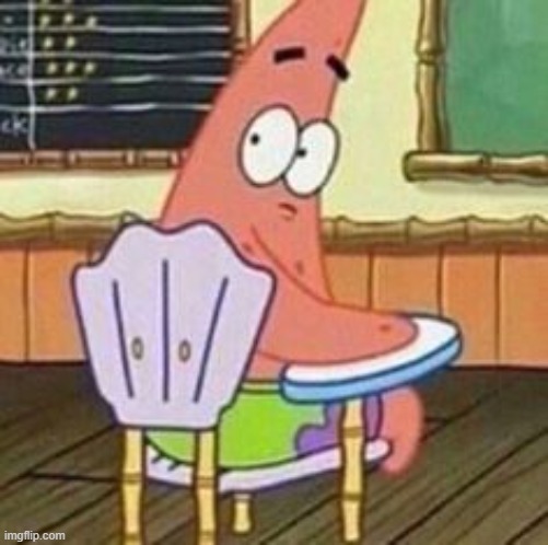 Patrick star turning around | image tagged in patrick star turning around | made w/ Imgflip meme maker