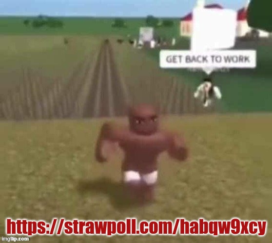 get back to wark | https://strawpoll.com/habqw9xcy | image tagged in get back to wark | made w/ Imgflip meme maker