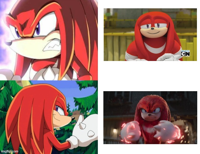 Knuckles Drake Meme | image tagged in knuckles drake meme | made w/ Imgflip meme maker