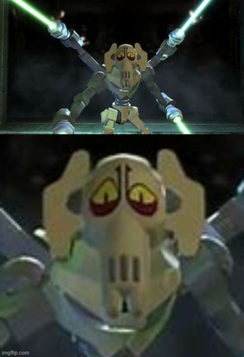 image tagged in lego star wars grievous | made w/ Imgflip meme maker