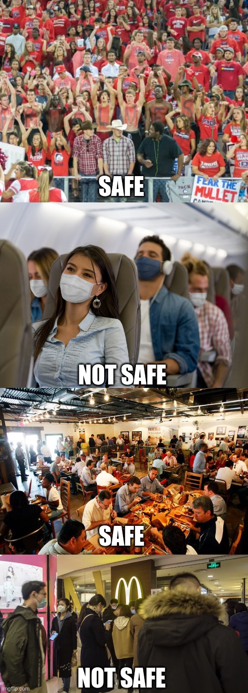 Trust the Science | SAFE; NOT SAFE; SAFE; NOT SAFE | image tagged in covid-19,vaccinated,pro-vaxxer | made w/ Imgflip meme maker