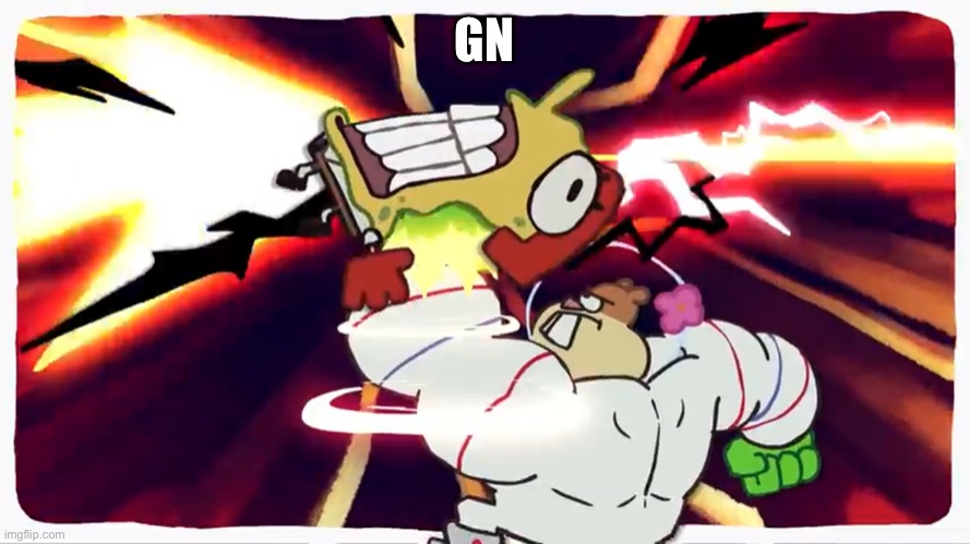 Buff Sandy insta KOs SpongeBob | GN | image tagged in buff sandy insta kos spongebob | made w/ Imgflip meme maker