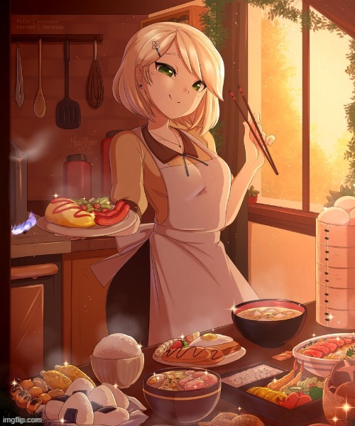 double post- i know whos cooking dinner for christmas | image tagged in anime | made w/ Imgflip meme maker