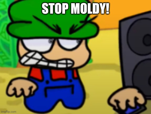 Bambi breaks his phone | STOP MOLDY! | image tagged in bambi breaks his phone | made w/ Imgflip meme maker