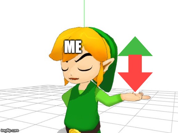 Link Downvote | ME | image tagged in link downvote | made w/ Imgflip meme maker