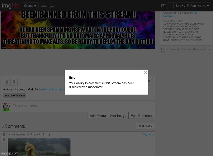 Welp, AAA banned me, lol. | made w/ Imgflip meme maker
