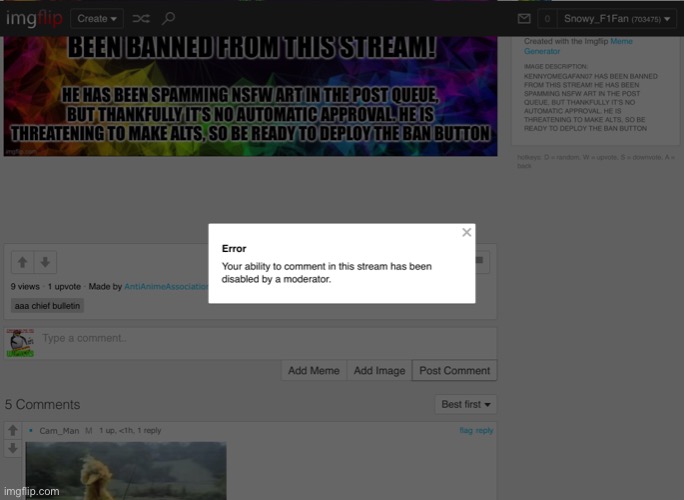 Welp, AAA banned me, lol. | made w/ Imgflip meme maker