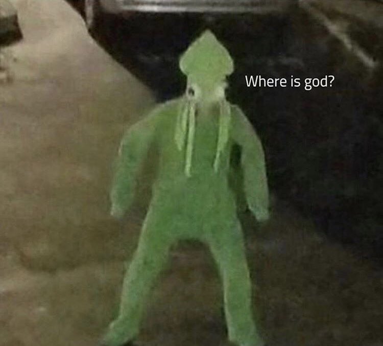 High Quality Where is god Blank Meme Template