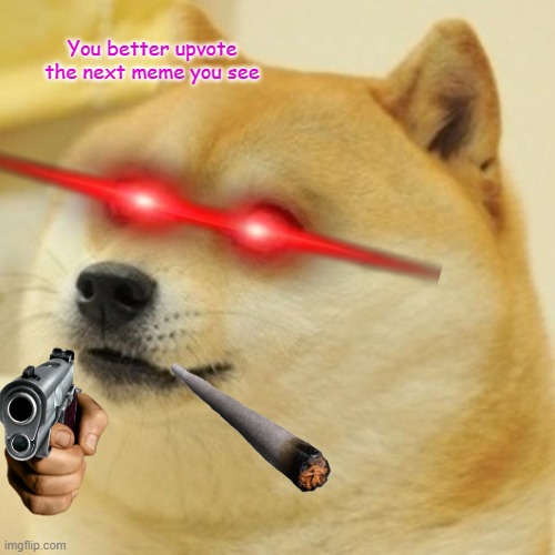 Doge | You better upvote the next meme you see | image tagged in memes,doge | made w/ Imgflip meme maker