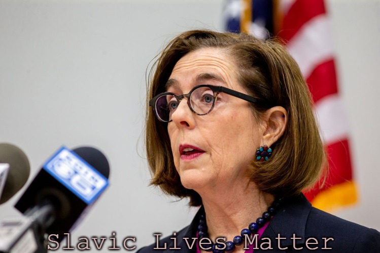 Oregon Governor Katherine Brown | Slavic Lives Matter | image tagged in oregon governor katherine brown,slavic | made w/ Imgflip meme maker