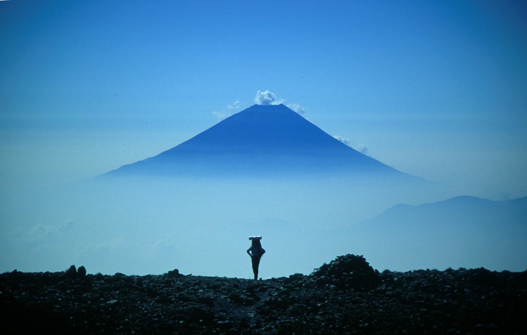 Hiking Mt. Ai & Mt. Fuji Blank Meme Template