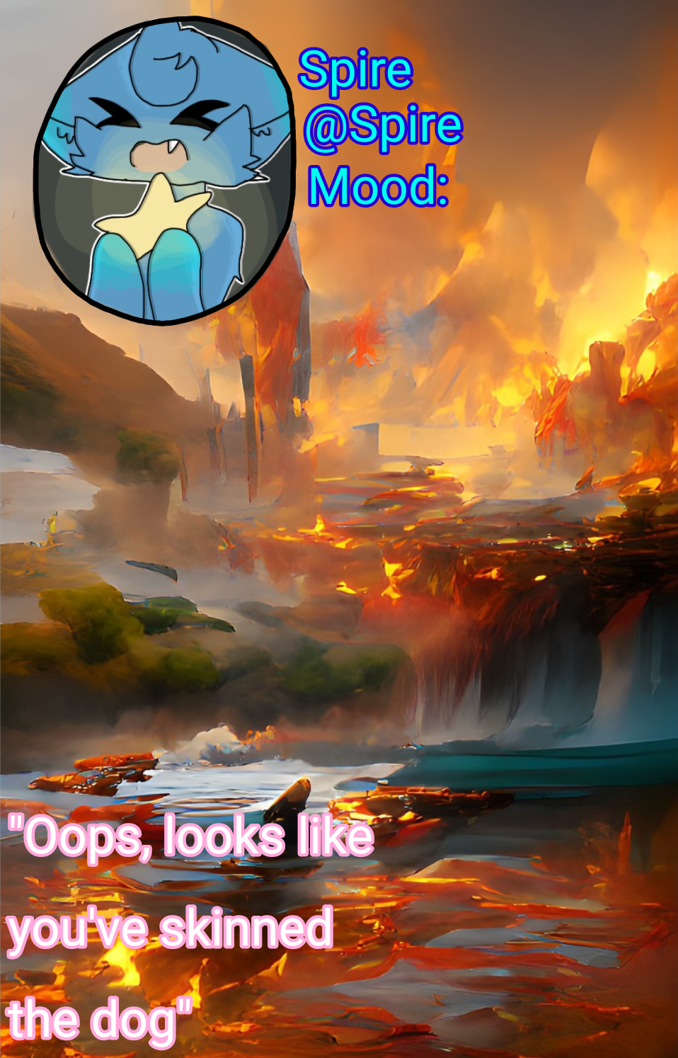 Spire's fire and water temp Blank Meme Template