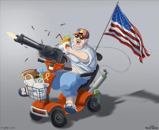 'MURICA ON A SCOOTER Blank Meme Template