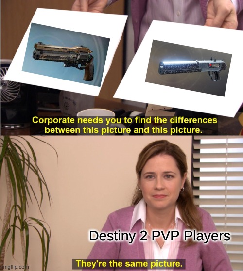 They're The Same Picture | Destiny 2 PVP Players | image tagged in memes,they're the same picture | made w/ Imgflip meme maker