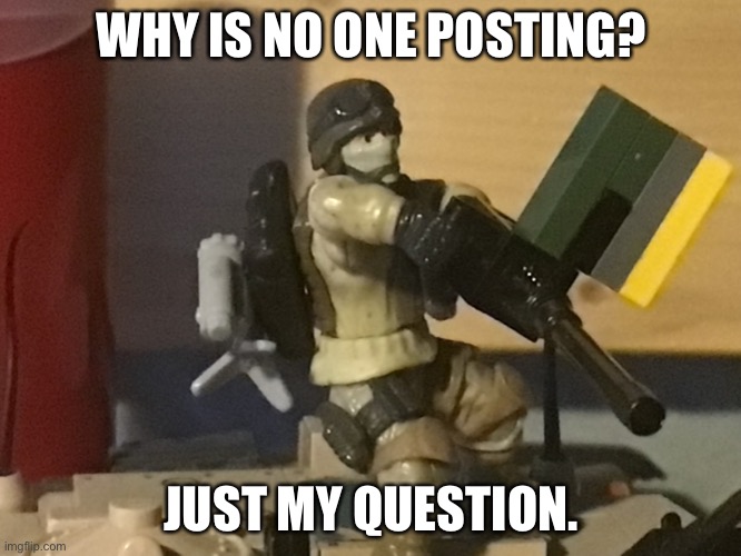 WHY IS NO ONE POSTING? JUST MY QUESTION. | made w/ Imgflip meme maker