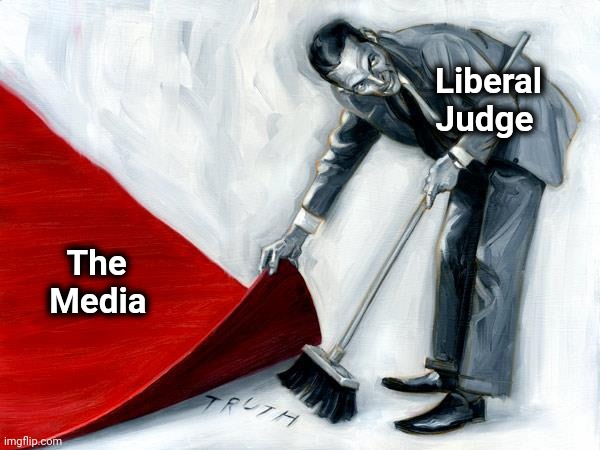 Sweep Under The Rug | Liberal    
Judge The
   Media | image tagged in sweep under the rug | made w/ Imgflip meme maker