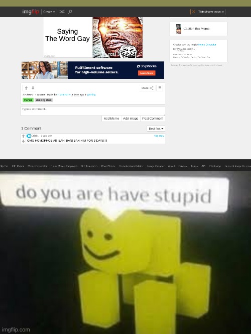 Im Just Saying Roblox Mods In A Nutshell.(Unless It Was A Joke DO NOT ATTACK ANYONE) | image tagged in do you are have stupid | made w/ Imgflip meme maker
