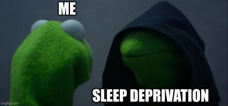 truth | ME; SLEEP DEPRIVATION | image tagged in memes,evil kermit | made w/ Imgflip meme maker