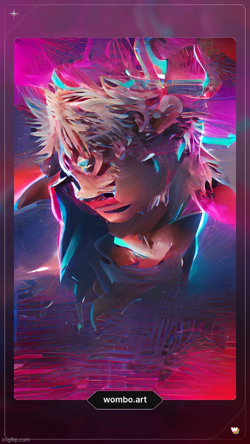 i used bakugo and synth wave- | image tagged in the hell | made w/ Imgflip meme maker