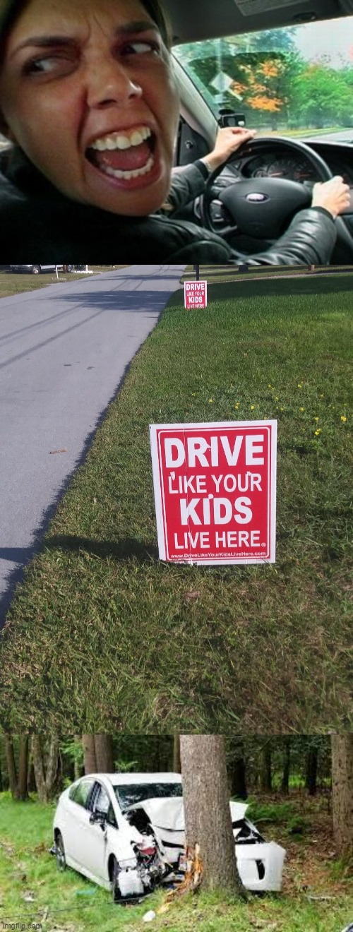 Drive Like Your Kids Live Here / Be Careful What You Ask For | image tagged in drive,angry mother,be careful what you ask for | made w/ Imgflip meme maker