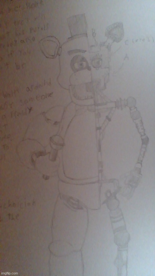 Freddy Fazbear | image tagged in five nights at freddys,drawing | made w/ Imgflip meme maker