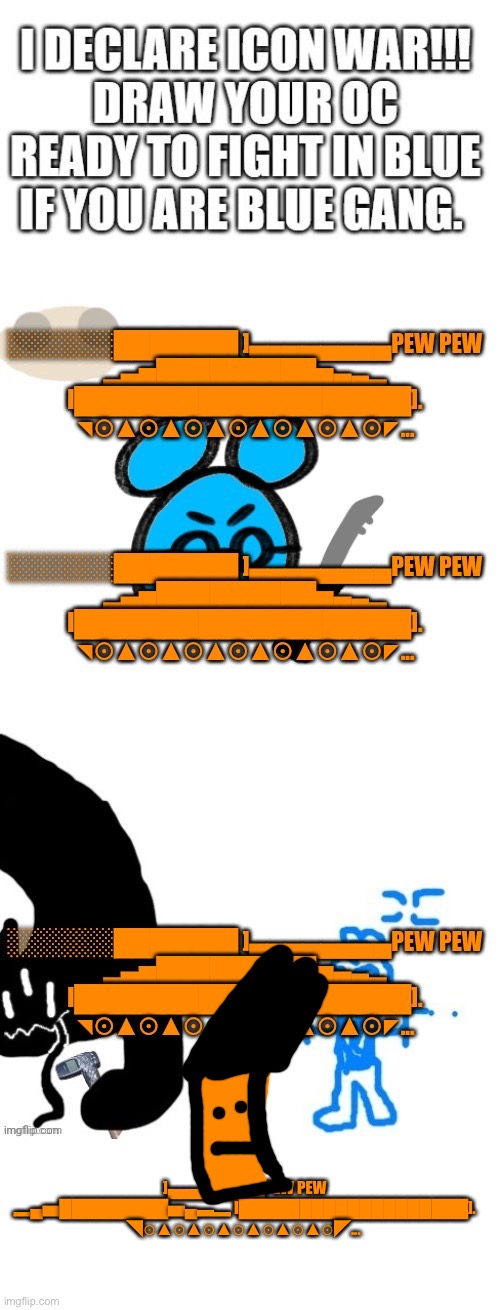 ]▄▄▄▄▄▄▄▄PEW PEW ▂▄▅█████████▅▄▃▂ I███████████████████]. ◥⊙▲⊙▲⊙▲⊙▲⊙▲⊙▲⊙◤... | made w/ Imgflip meme maker