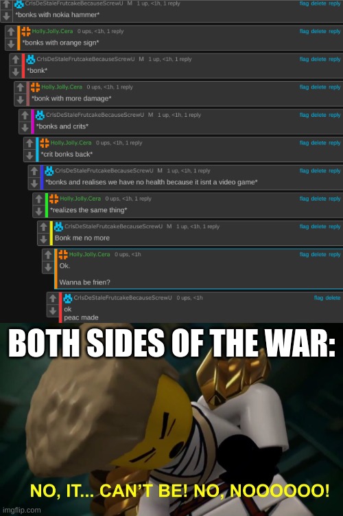 BOTH SIDES OF THE WAR: | made w/ Imgflip meme maker