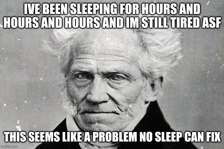 i wannaaaaa sleep i just woke up | IVE BEEN SLEEPING FOR HOURS AND HOURS AND HOURS AND IM STILL TIRED ASF; THIS SEEMS LIKE A PROBLEM NO SLEEP CAN FIX | made w/ Imgflip meme maker