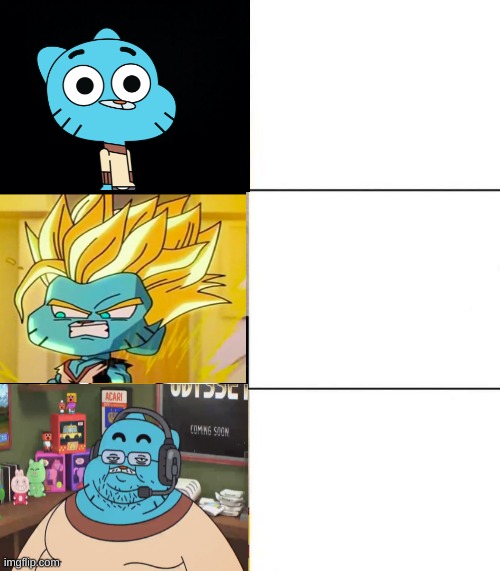 High Quality Best,Better, Blurst but with gumball Blank Meme Template
