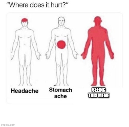 Where does it hurt | SEEING THIS MEME | image tagged in where does it hurt | made w/ Imgflip meme maker
