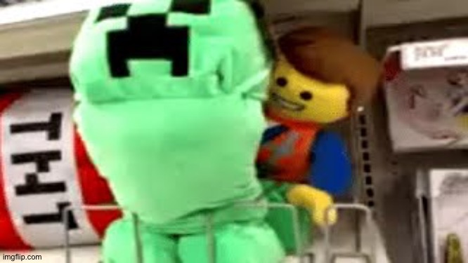 Don't look at this | image tagged in lego,minecraft,creeper | made w/ Imgflip meme maker