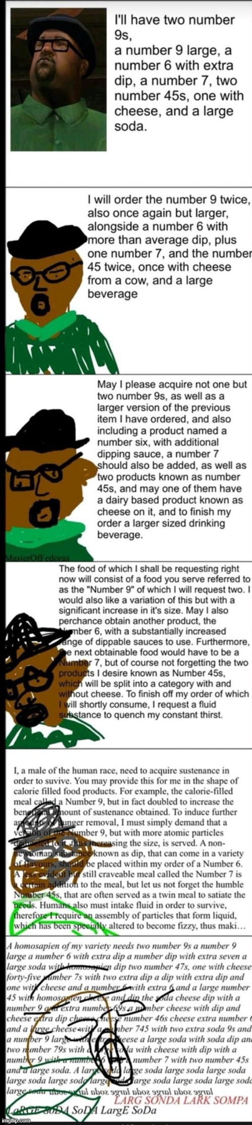 image tagged in memes,increasingly verbose,verbose,big smoke,gta san andreas,2 number 9s | made w/ Imgflip meme maker