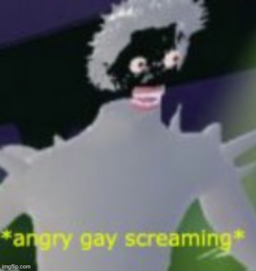 angy | image tagged in angry gay screaming | made w/ Imgflip meme maker