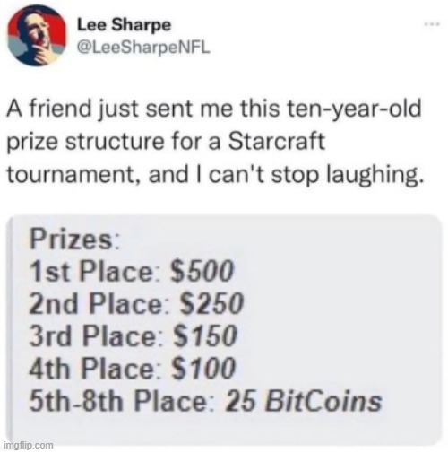 Why is everyone quiet...? | image tagged in bitcoin,bruh moment,memes,fun,tournament,certified bruh moment | made w/ Imgflip meme maker