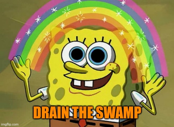 Another diaper don success | DRAIN THE SWAMP | image tagged in memes,imagination spongebob | made w/ Imgflip meme maker