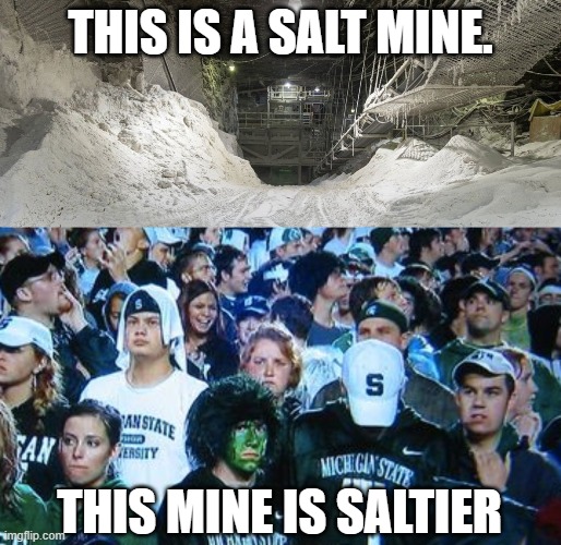 THIS IS A SALT MINE. THIS MINE IS SALTIER | made w/ Imgflip meme maker
