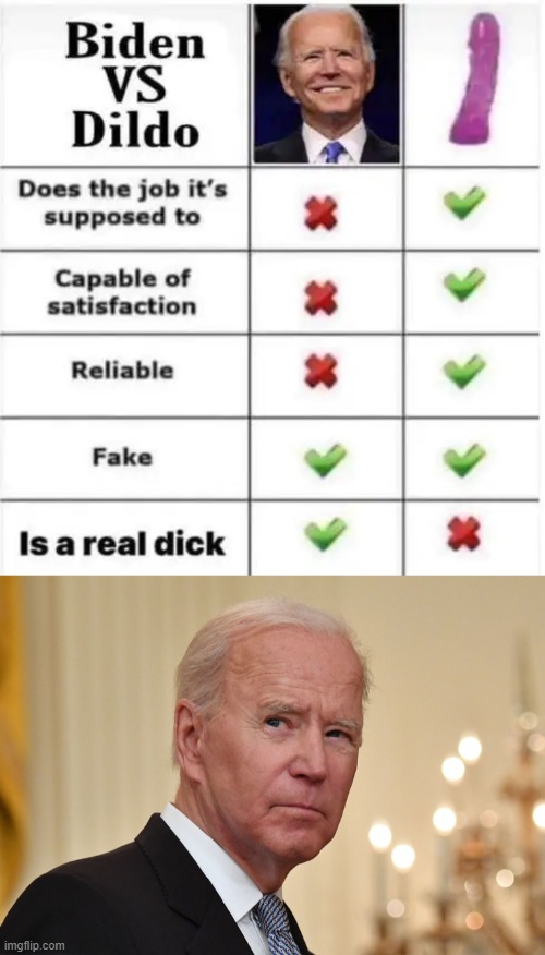 Chart of Truth | image tagged in political meme,joe biden,dildo,make the right choice | made w/ Imgflip meme maker