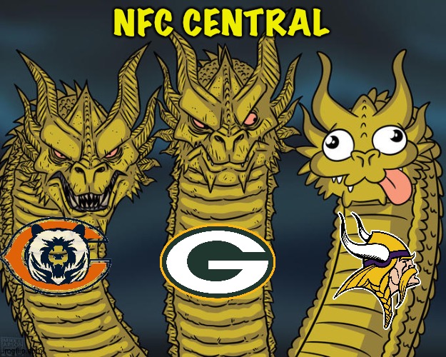 NFC Central | NFC CENTRAL | image tagged in three-headed dragon | made w/ Imgflip meme maker