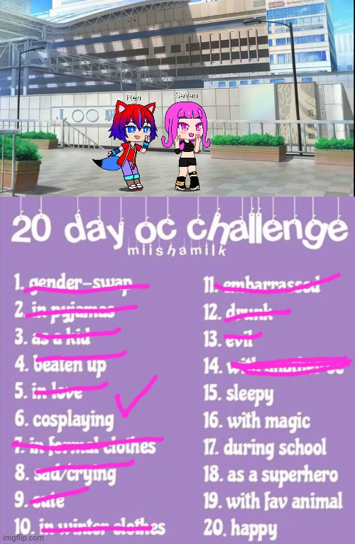 Day 14: Ren and Seven, they're both short | made w/ Imgflip meme maker