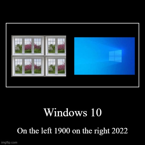 Windows 10 be like | image tagged in funny,demotivationals | made w/ Imgflip demotivational maker