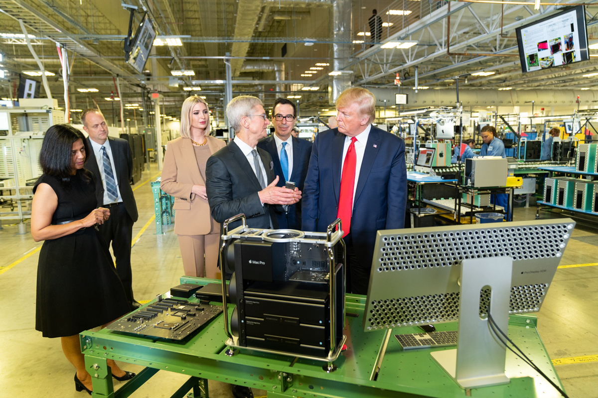 High Quality Trump at the Apple Mac Pro Blank Meme Template