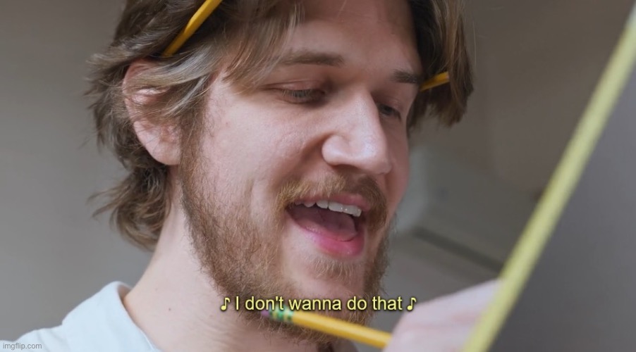 Bo Burnham I Don't Wanna | image tagged in bo burnham i don't wanna | made w/ Imgflip meme maker