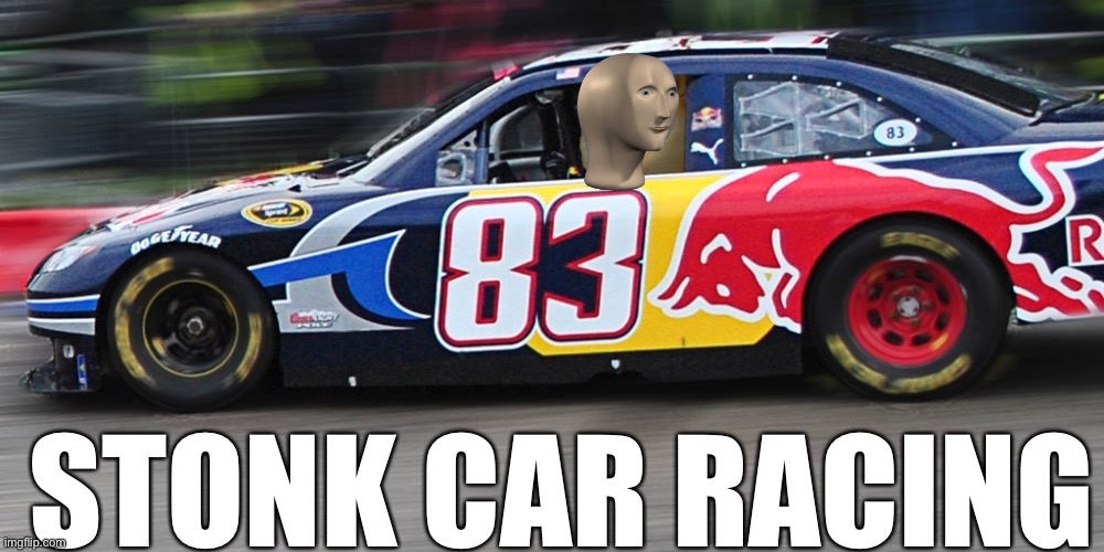 Stonk car racing | STONK CAR RACING | image tagged in race car doge,stock car,stocks,because race car,meme man car,meme man | made w/ Imgflip meme maker